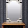 Specchio Da Parete Moderno Con Cornice In Legno Oro 120X80