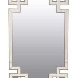 Specchio da Parete Moderno con Cornice in Legno Oro 120x80