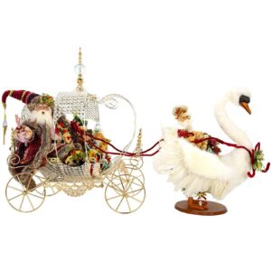 Fairytale Bear Santa with Swan and Carriage Mark Roberts