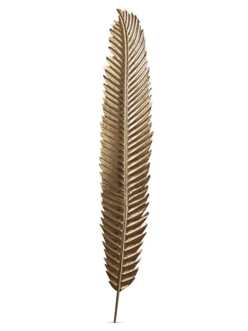 Foglia Decorativa in Ferro Oro 28 x 165 cm