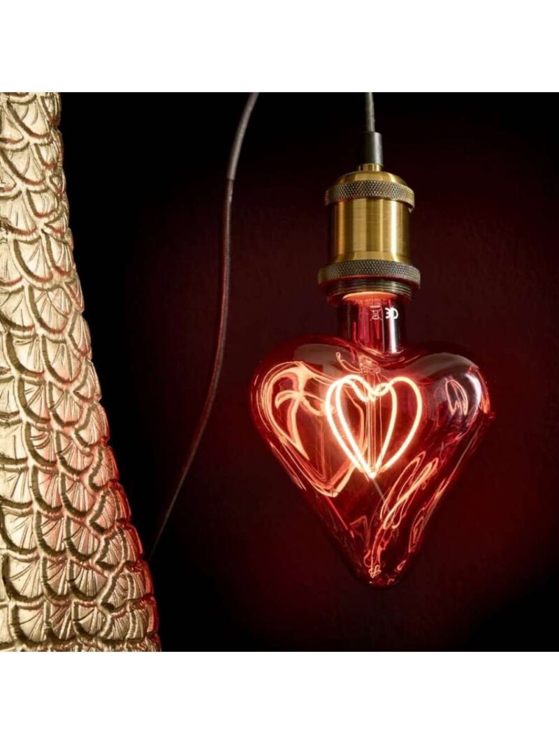 Lampadina Led A Cuore Rossa Effetto Vintage