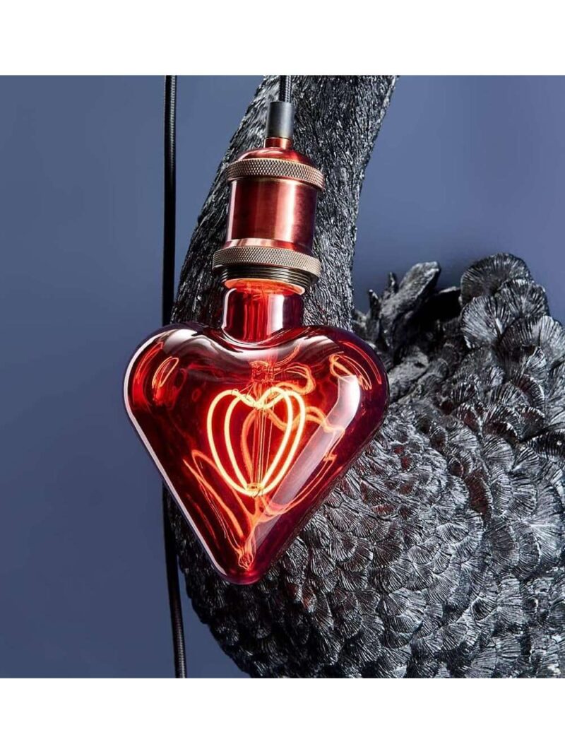 Lampadina Led A Cuore Rossa Effetto Vintage