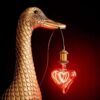 Lampadina Led A Cuore Rossa Effetto Vintage