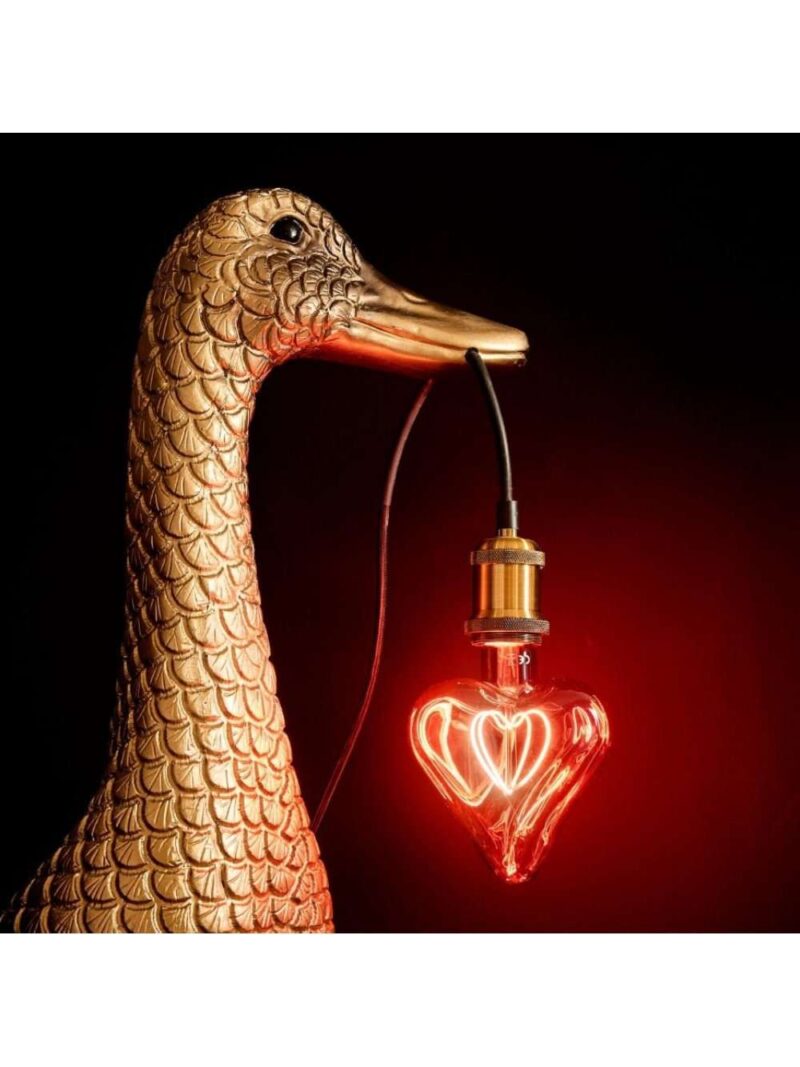 Lampadina Led A Cuore Rossa Effetto Vintage