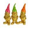 Set Di Gnomi Dorati Arcobaleno Verde Arancio Rosa