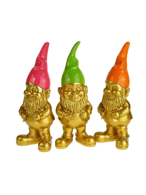 Set di Gnomi Dorati Arcobaleno Verde Arancio Rosa