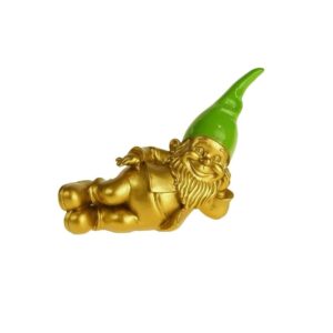 Gnomo Disteso Dorato Golden Relax Verde
