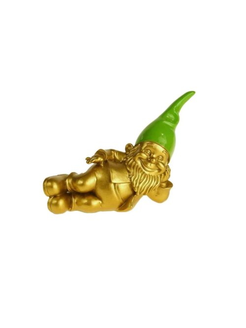Gnomo Disteso Dorato Golden Relax Verde
