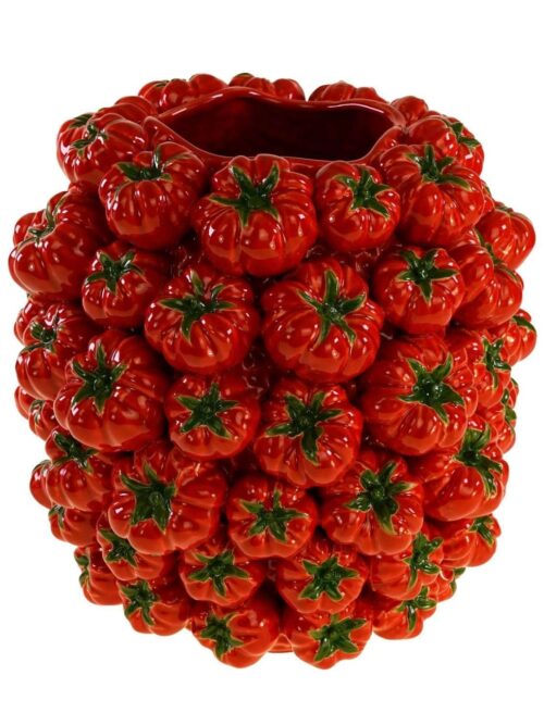 Vaso Gazpacho Rosso H33 Ceramica Artigianale