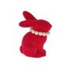 Coniglietto Pasquale Floccato Con Collana Di Perline