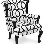 Poltrona Living Minerva Bianco Nero 76x76x90 cm