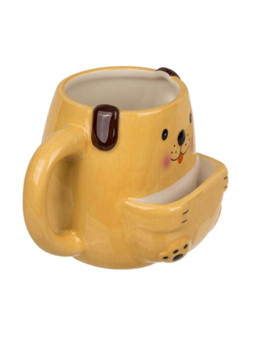 Tazza Cane in Ceramica con Portabiscotto