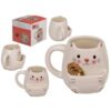 Tazza Gatto In Ceramica Con Portabiscotto