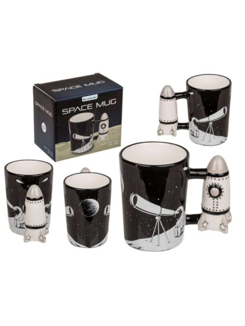 Tazza Astronauta con Manico a Forma di Razzo