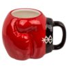 Tazza In Ceramica A Forma Di Guanto Da Pugilato Rossa Con Manico Nero