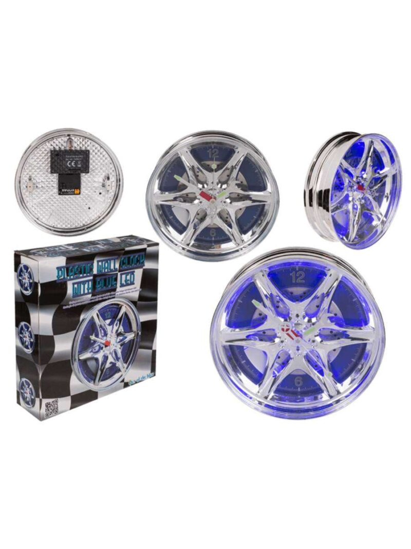 Orologio Da Parete Cerchione Con Led Blu