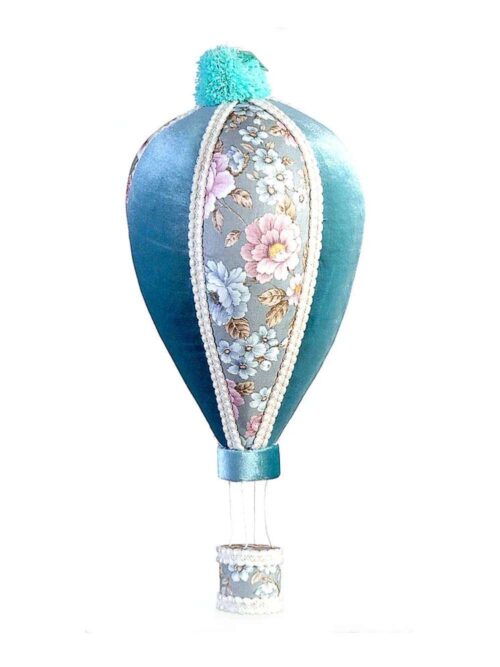 Mongolfiera Azzurra Decorativa 36 cm Decorazione Pasquale