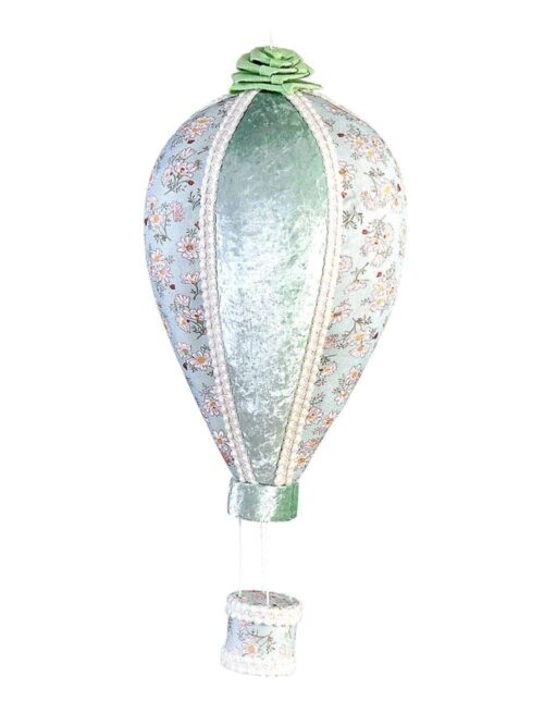 Mongolfiera Verde Decorativa 36 cm Decorazione Pasquale