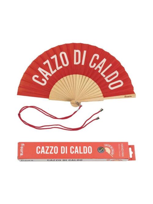 Ventaglio Caxxo di Caldo Rosso Design Irriverente e Sostenibile