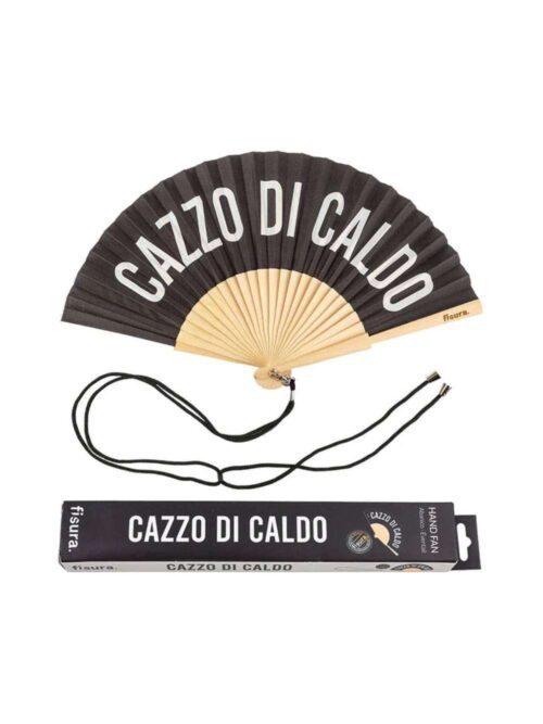 Ventaglio Caxxo di Caldo Nero Design Irriverente e Sostenibile