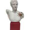 Busto Hermes con Tattoo Spada H30 cm in Porcellana di Capodimonte