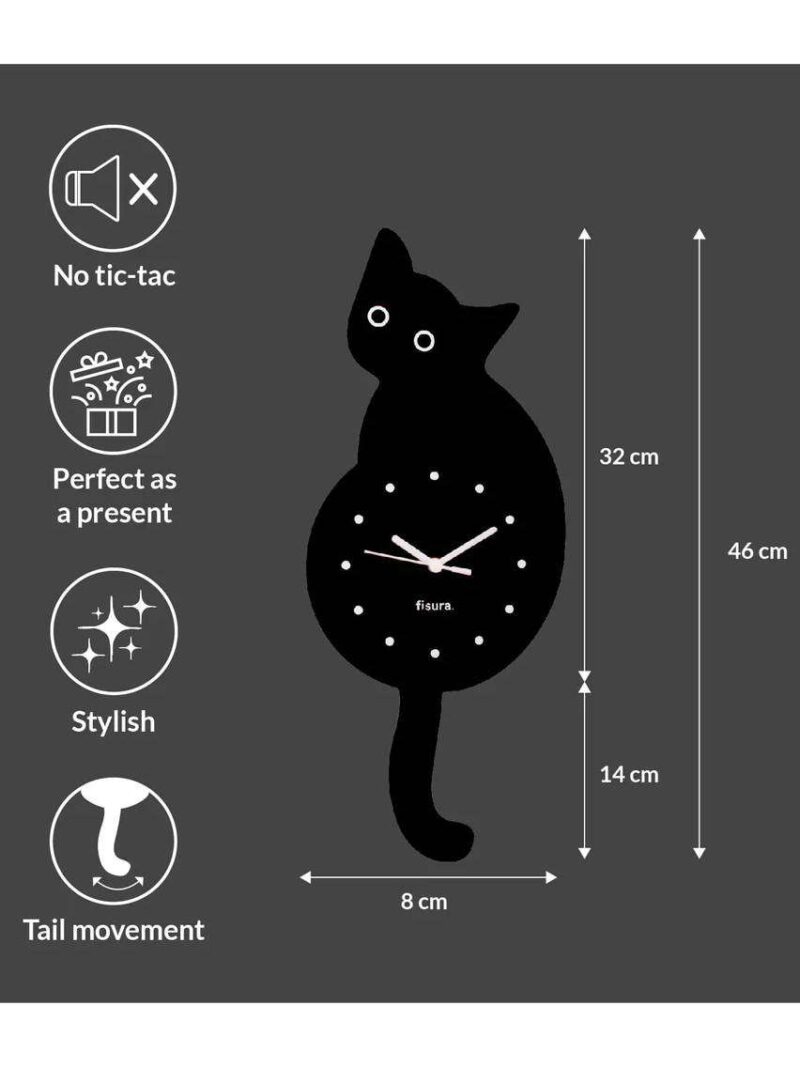Orologio Gatto Nero Design Moderno E Originale