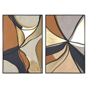 Quadro Astratto su Tela 83x123 cm Colori di Terra