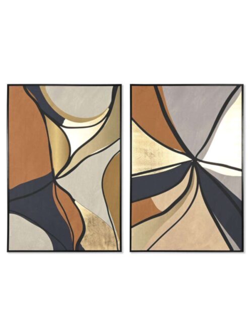 Quadro Astratto su Tela 83x123 cm Colori di Terra