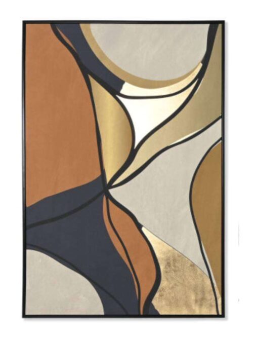 Quadro Astratto su Tela 83x123 cm Colori di Terra