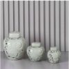 D17136_ Potiche in Porcellana 20 cm Colore Grigio Collezione Kyoto di Henriette