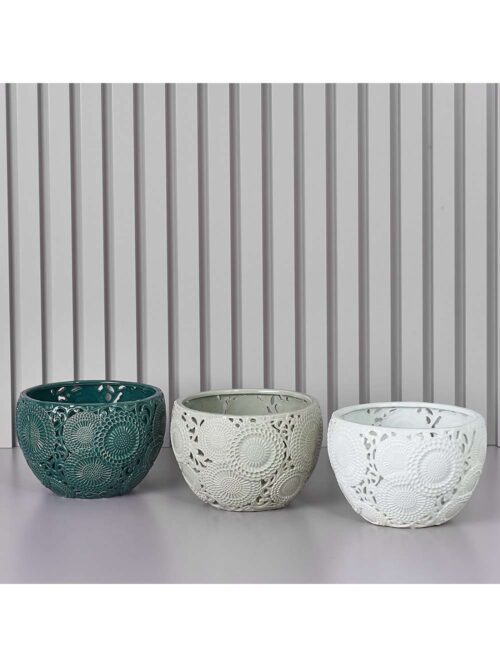 Coppa in Ceramica Bianca Ø26 cm Collezione Kyoto di Henriette