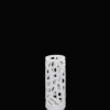 Portacandela in Ceramica h18 cm Bianco Collezione Leaves di Henriette