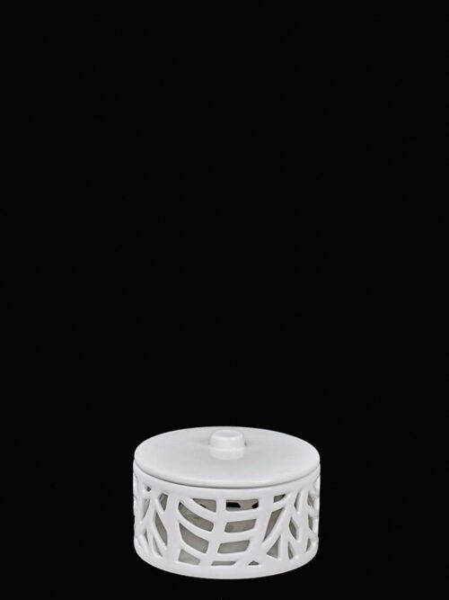 Scatola Contenitore Rotonda h8 cm Collezione Leaves di Henriette