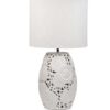 Lampada in Ceramica Bianco con Paralume Bianco
