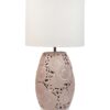 Lampada In Ceramica Rosa Con Paralume Bianco H65 Cm Collezione Kyoto Di Henriette
