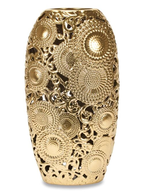 Vaso in Ceramica Oro Collezione Kyoto di Henriette