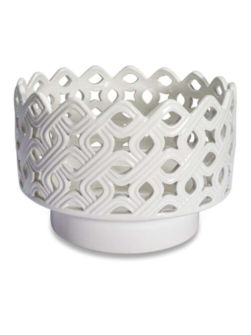 Cachepot in Porcellana Ø28 cm Collezione Intrecci di Henriette