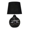 D18425 Lampada da Tavolo Sferica Nera h54 cm