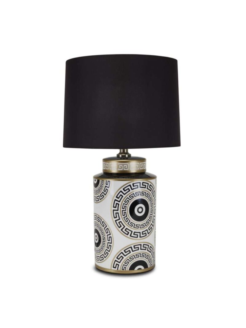 Lampada Da Tavolo In Ceramica H53 Cm Collezione Greek