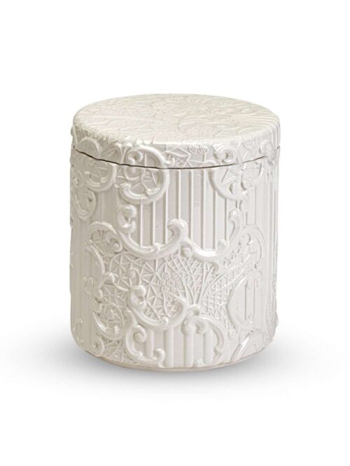 Scatola Contenitore Rotonda con Coperchio Collezione Dentelle di Henriette