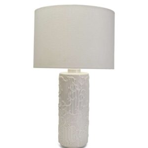 Lampada in Ceramica con Paralume Avorio h60 cm