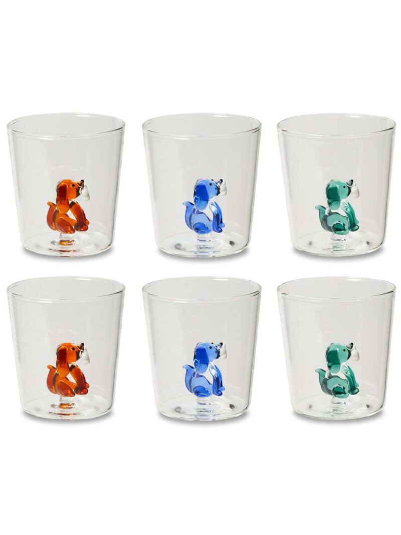 Set Di 6 Bicchieri Dog In Borosilicato Collezione Treasure Di Henriette