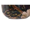 Vaso In Metallo Decorato Fiori Multicolore 17X17X21