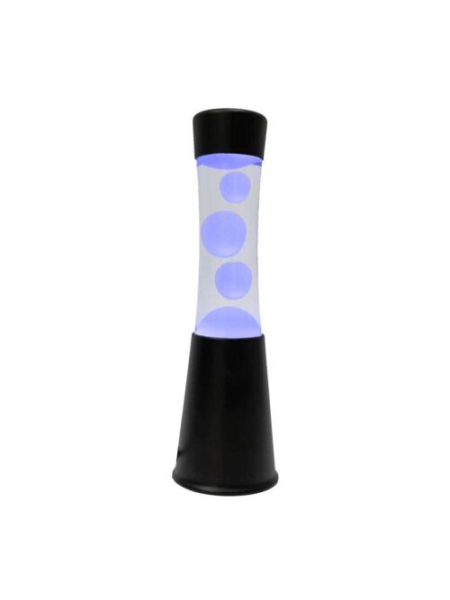 Lampada Lava LED con Base Nera 7 Colori a Scelta