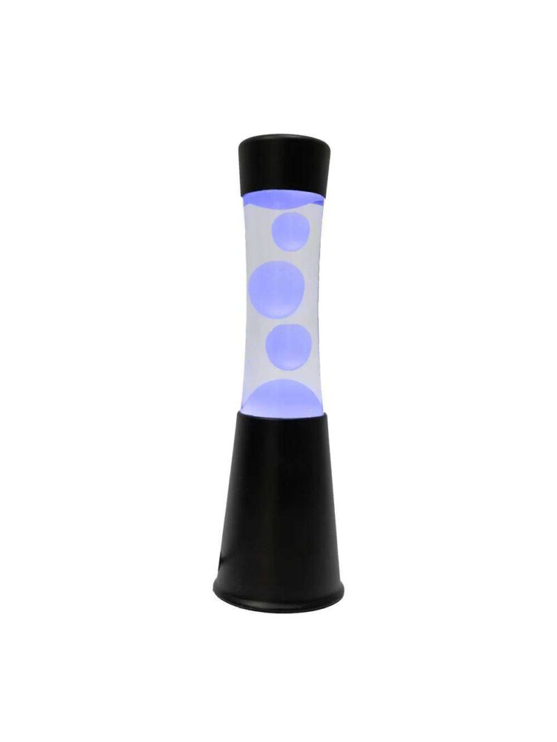 Lampada Lava Led Con Base Nera 7 Colori A Scelta