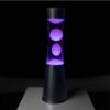 Lampada Lava Led Con Base Nera 7 Colori A Scelta