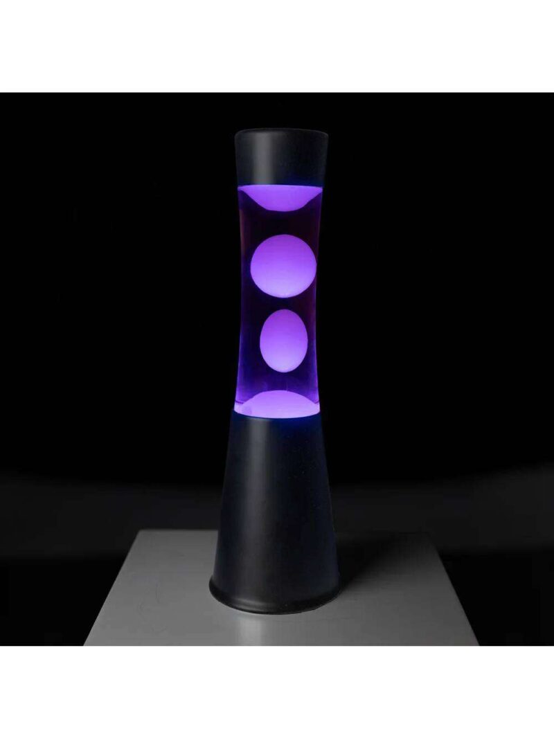 Lampada Lava Led Con Base Nera 7 Colori A Scelta
