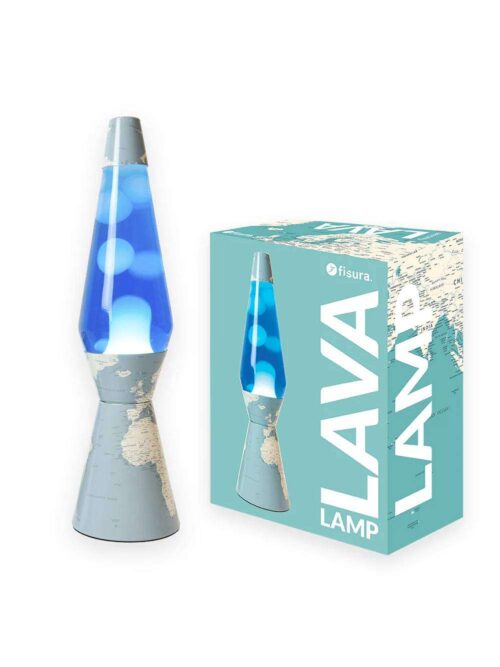 Lampada di Lava Bullet Mundo Liquido Blu e Lava Bianca