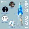 Lt1646B Lampada Di Lava Bullet Mundo Liquido Blu E Lava Bianca