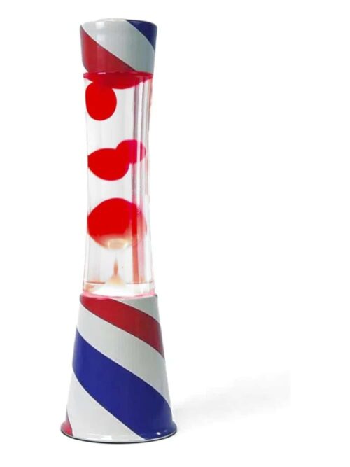 Lampada di Lava Barber Shop Liquido Trasparente e Lava Rossa